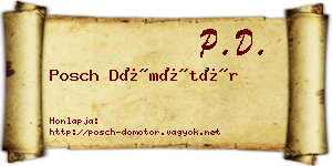 Posch Dömötör névjegykártya